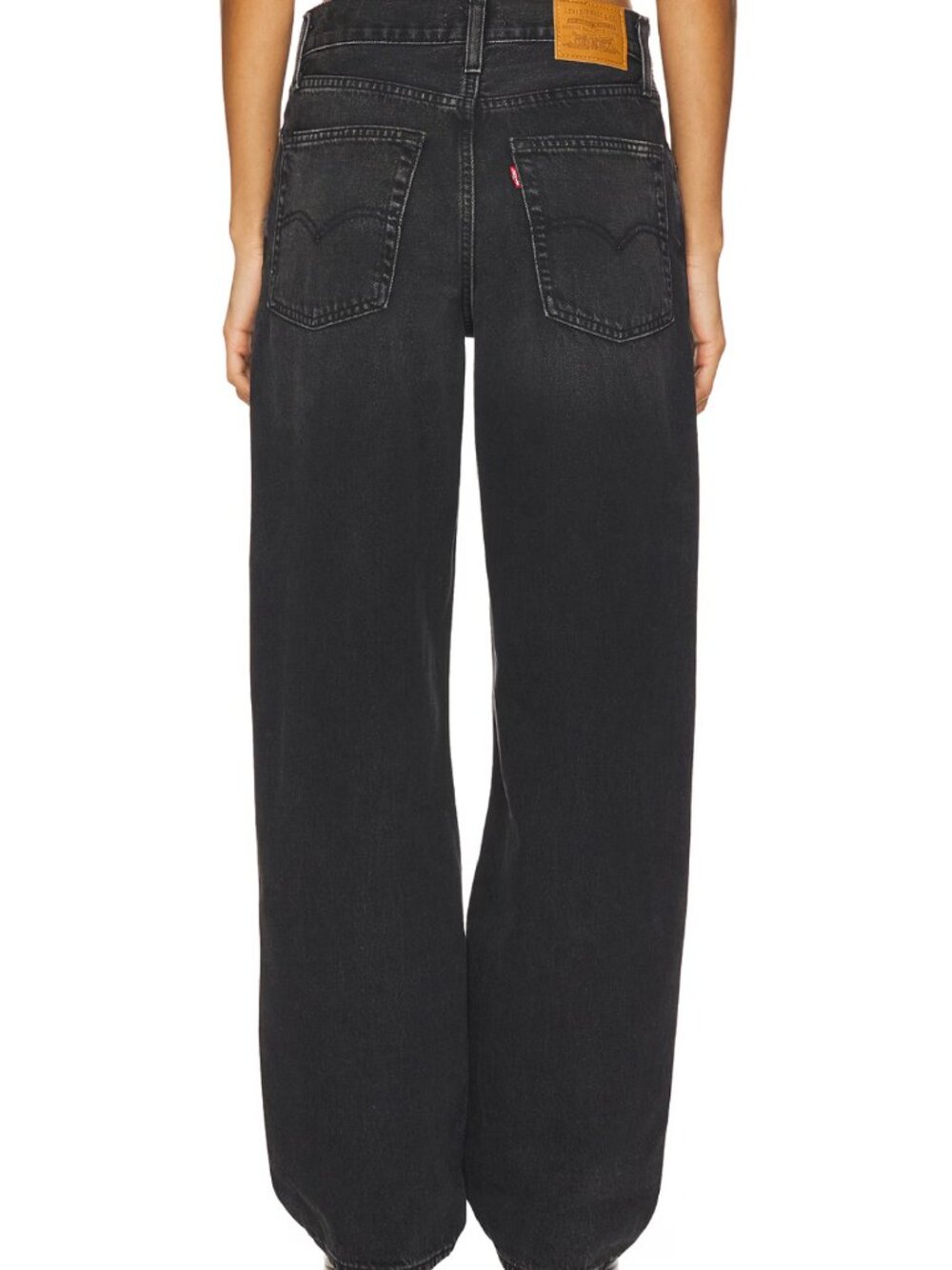 Levi's women's baggy dad jeans 100 cotton faded black size 27 VGUC - Picture 2 of 14